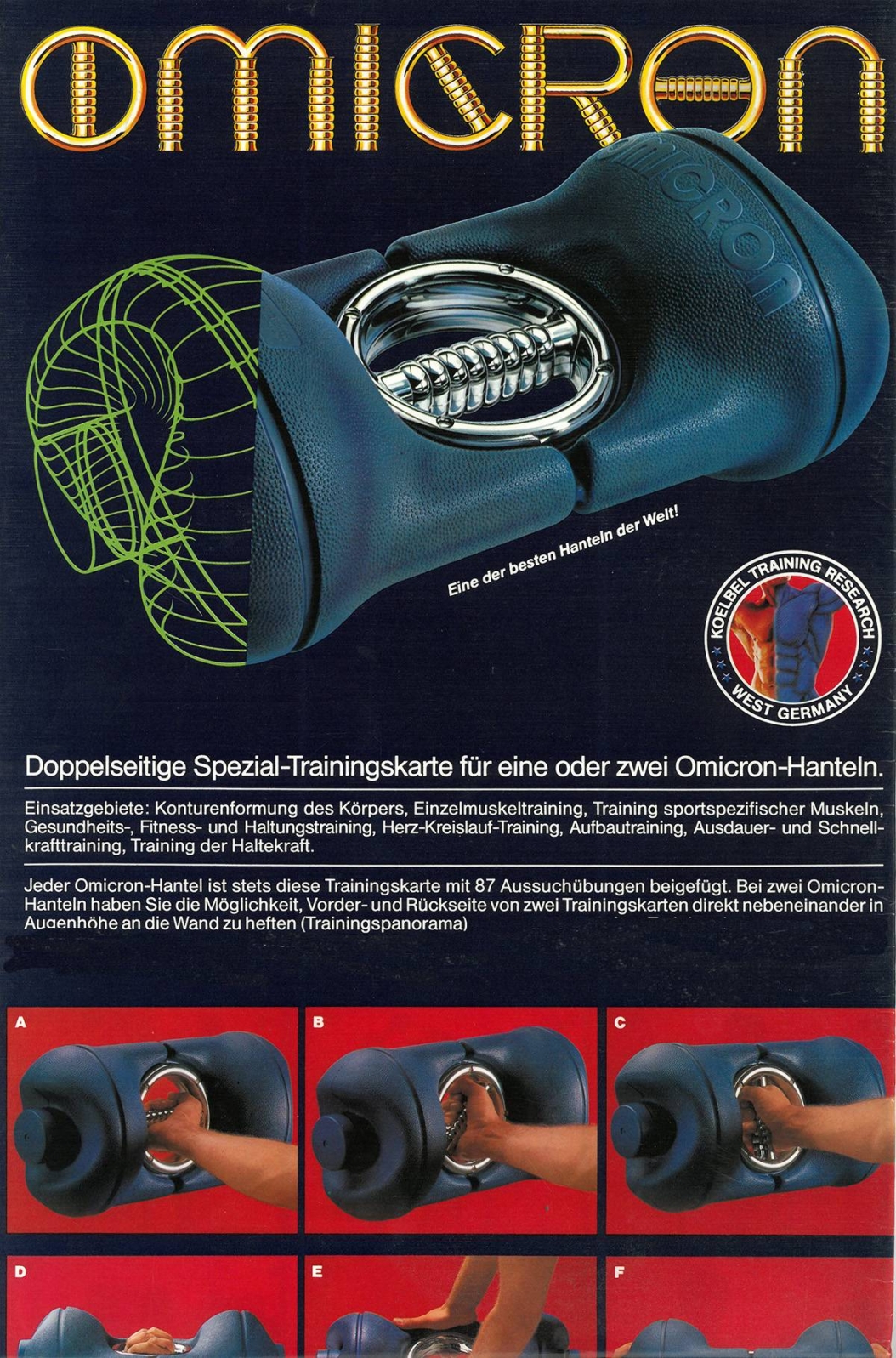Koelbel Omicron-Hantel Trainingsanleitung Trainingskarte